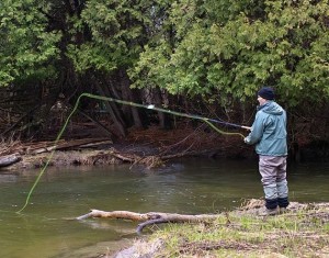 Avid fly-fisherman Rob Krueger frequents the Pine River
